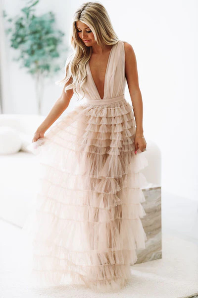 Cheers To Me Maxi Dress - Cream | Hazel and Olive