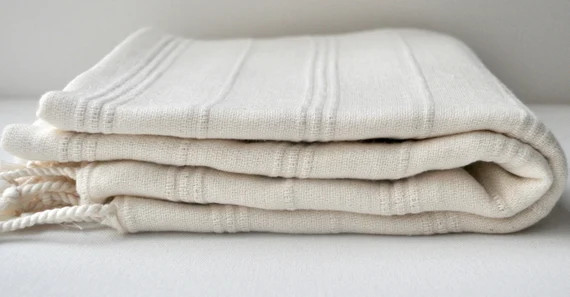 Organic Turkish Towel, buttery soft, quick dry Peshtemal, perfect as beach blanket and bath decor... | Etsy (US)