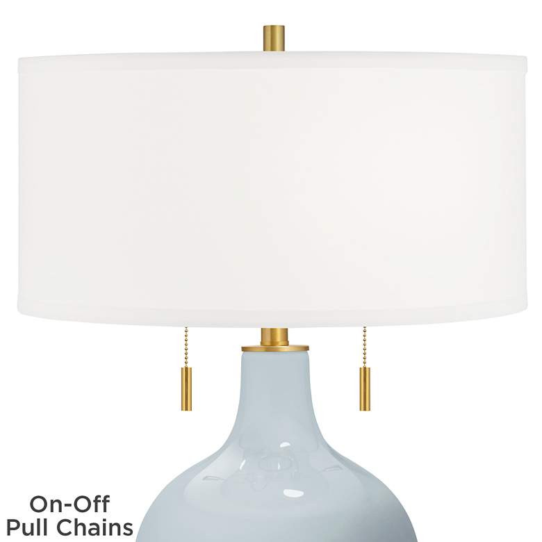 Color Plus Toby Brass 28" Take Five Blue Glass Table Lamp - #95T24 | Lamps Plus | Lamps Plus