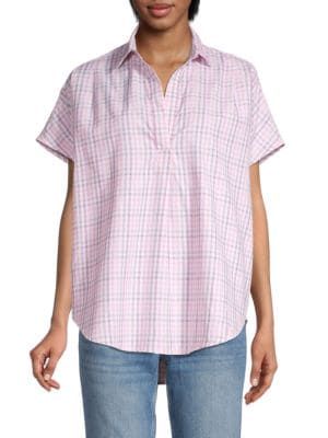 Yaki Checker-Print Boxy Shirt | Saks Fifth Avenue OFF 5TH (Pmt risk)