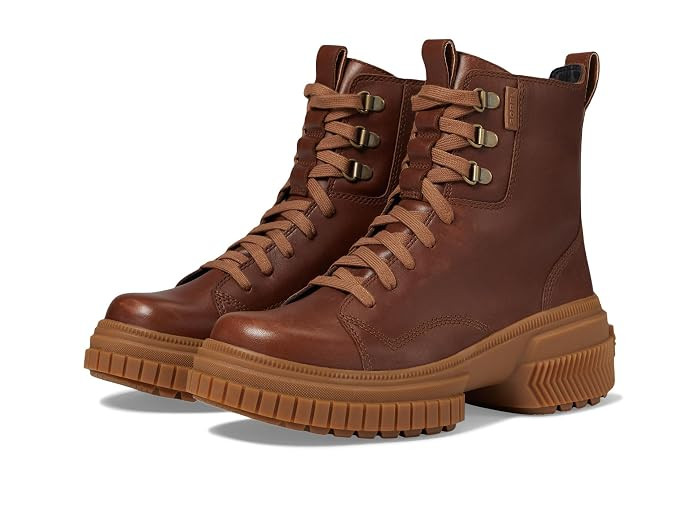 SOREL ONA AVE Boot Lace Waterproof Women's Boots Velvet Tan/Gum 2 : 6.5 B - Medium, Leather | Zappos.com