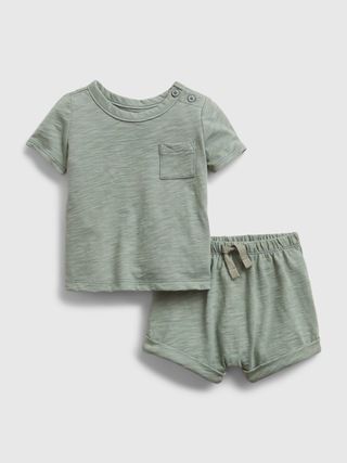 Baby 100% Organic Cotton Slub Outfit Set | Gap (US)