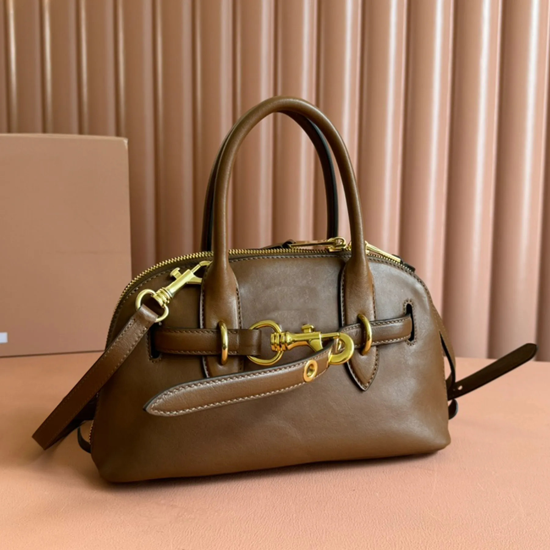 New 10A Aventure Leather Top Handle Bag Luxury Designer Genuine Leather Linen Blend Interior Shou... | DHGate