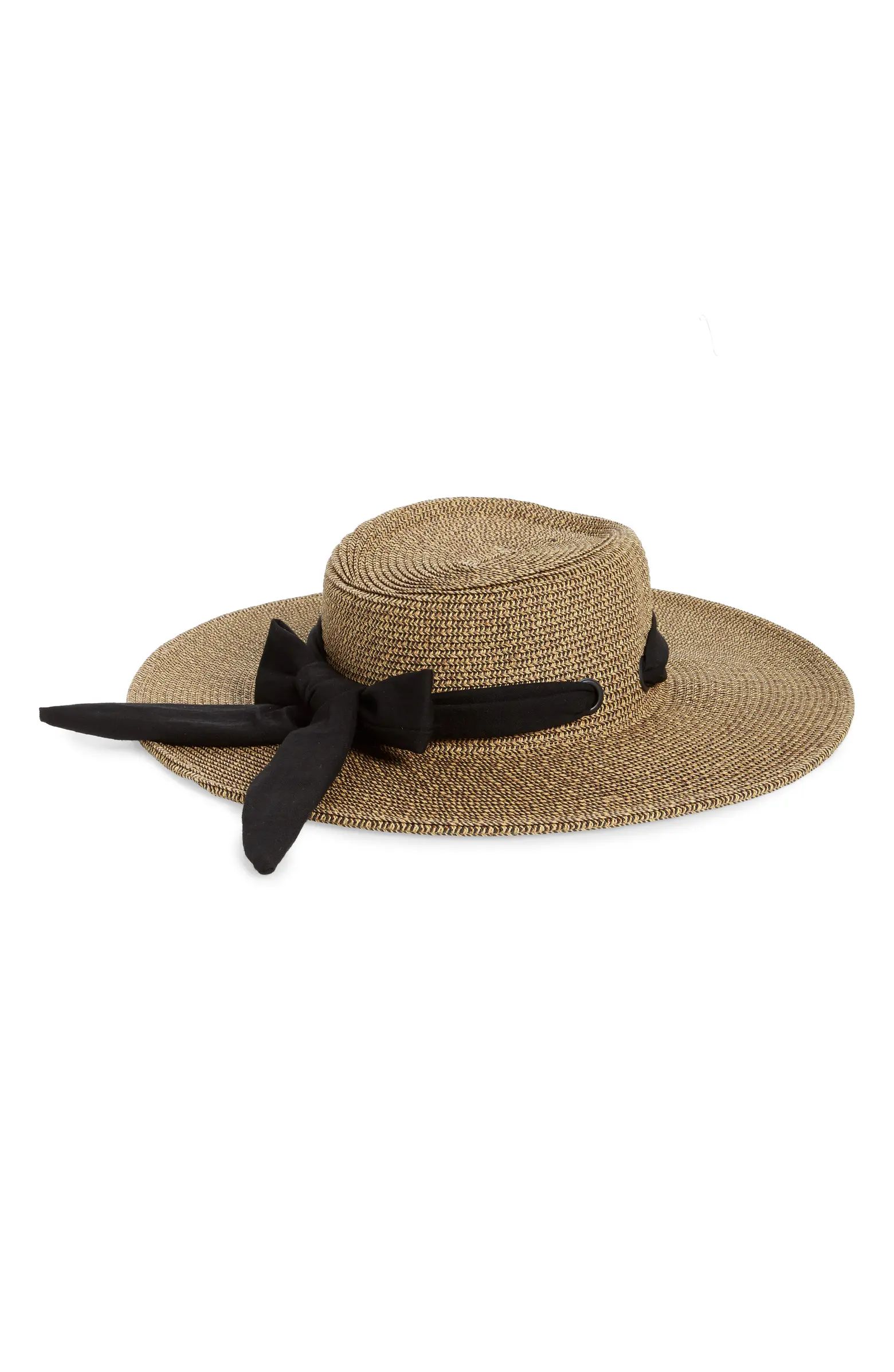 San Diego Hat Straw Gondolier Hat with Scarf Bow | Nordstrom | Nordstrom