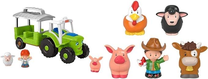 Fisher-Price Little People Caring for Animals Tractor, Push-Along Musical Farm Truck for Toddlers... | Amazon (US)