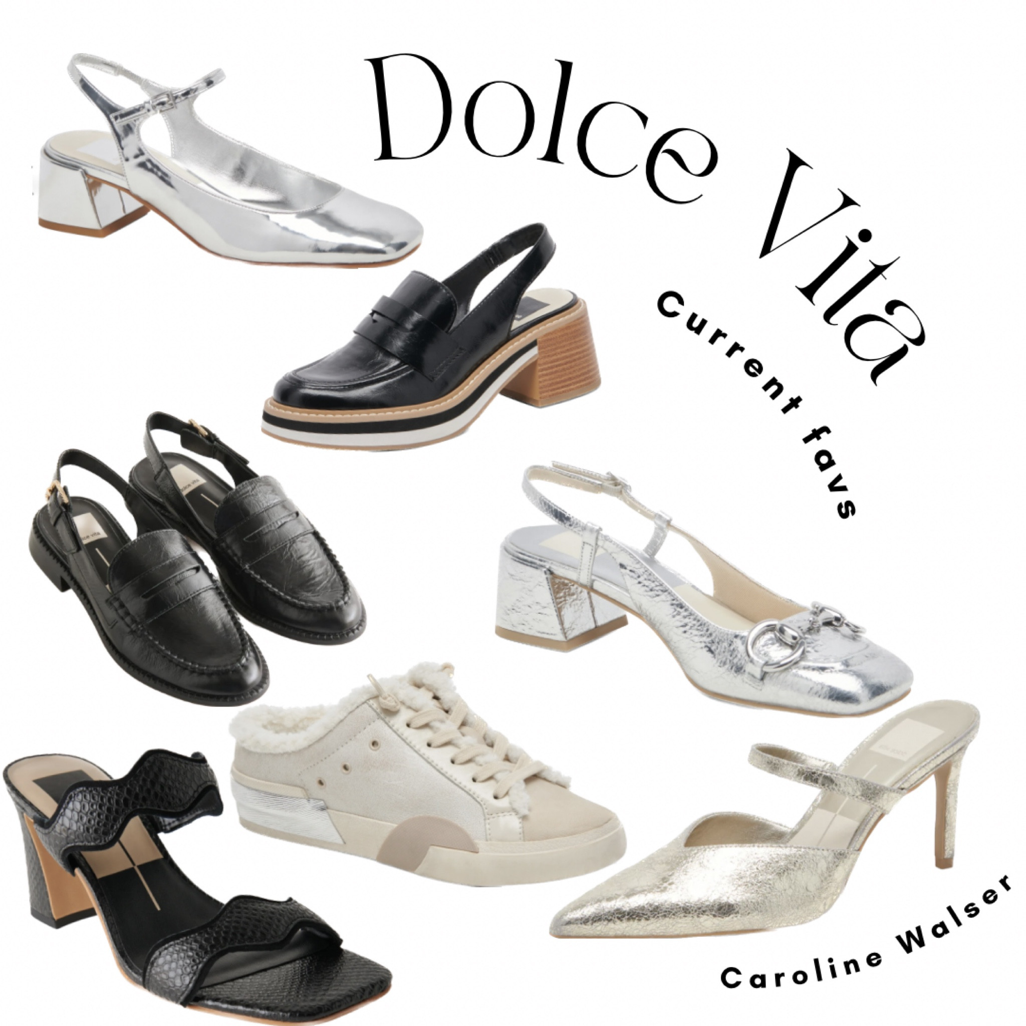 Winter to spring current fav shoes 

A little bit of everything. I am loving black as always and the fun pop of metallic this season. Elevating any classic look. 

Thinking these step in sneakers are going to be my go to once baby comes. Easy and comfy 

#LTKstyletip #LTKworkwear #LTKshoecrush