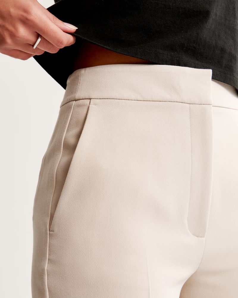 High Rise Tailored Straight Pant | Abercrombie & Fitch (US)