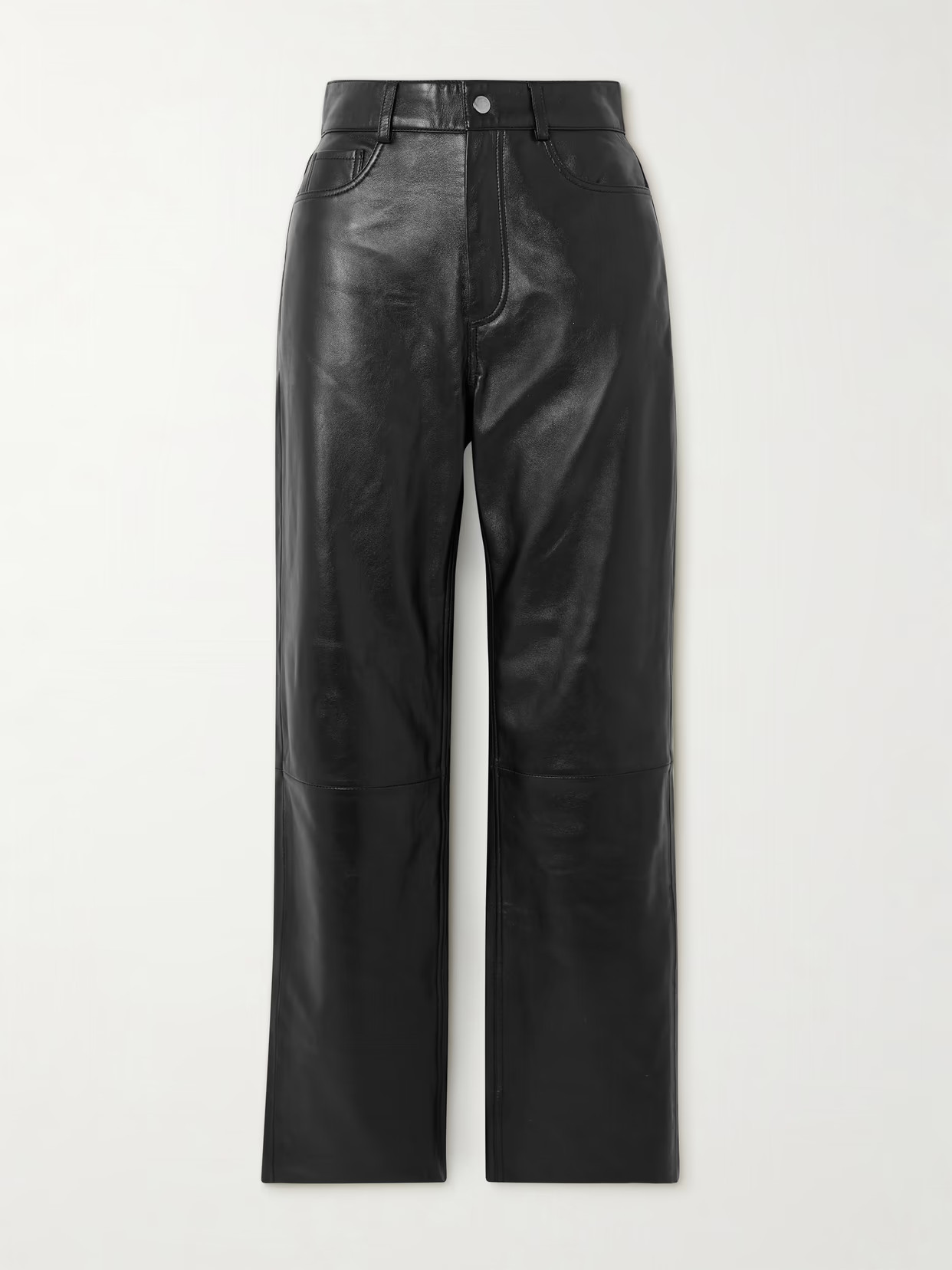 Nour Hammour - Billy Paneled Leather Straight-leg Pants - Black | NET-A-PORTER (US)