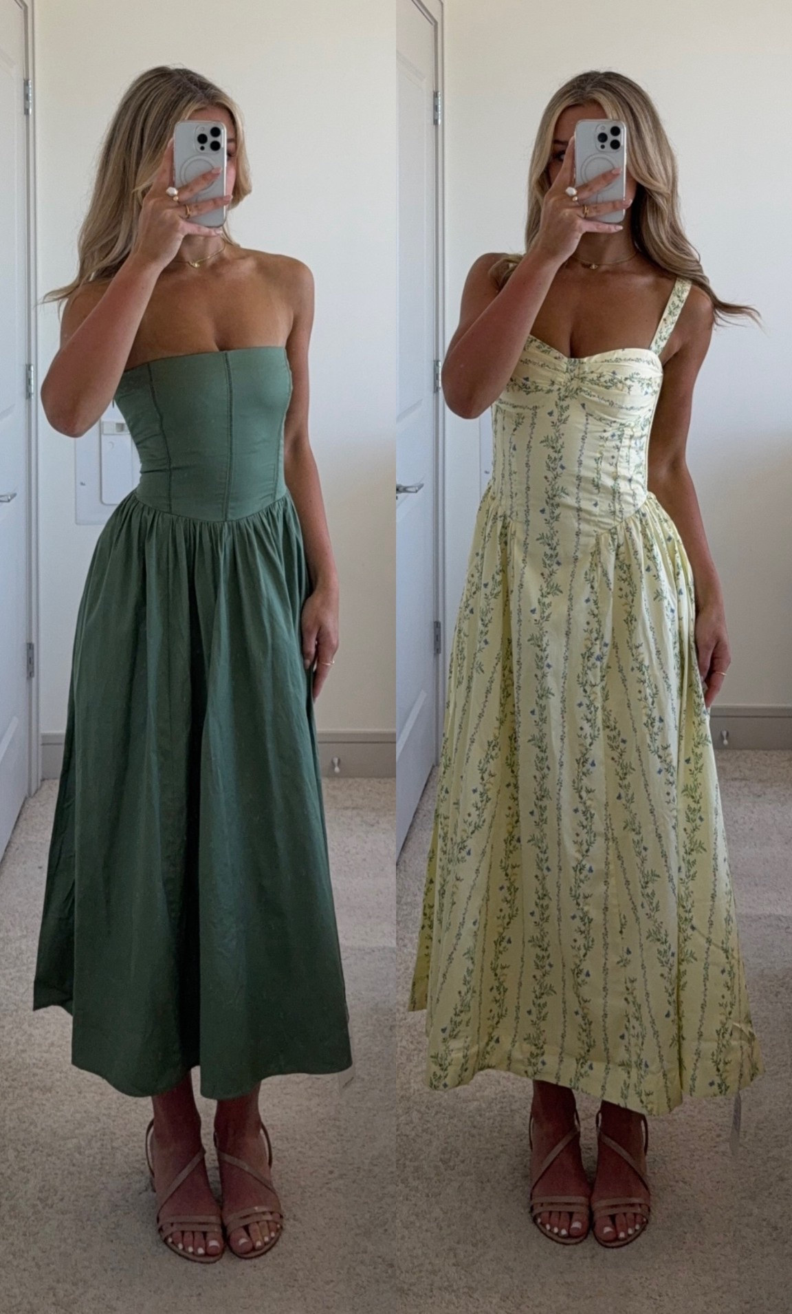 #abercrombiepartner these are the best dresses I’ve gotten from @abercrombie 💐 got XS in both! 