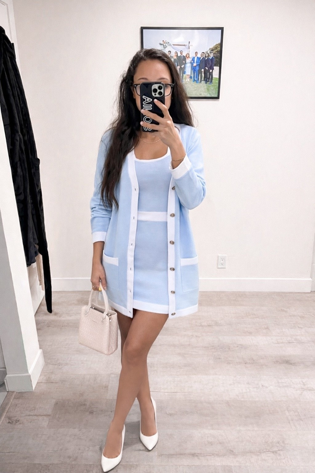 Light blue Three piece cardigan set from Vici! 

#LTKTall #LTKMidsize #LTKSaleAlert