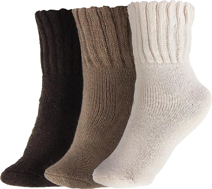 BenSorts Women's Winter Boots Socks Thick Warm Cozy Crew Socks Solid Color Gifts | Amazon (US)