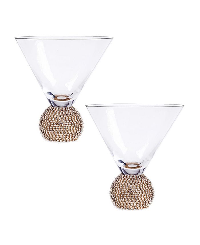 Qualia Glass Bling Martini Barware, Set of 2 & Reviews - Glassware & Drinkware - Dining - Macy's | Macys (US)