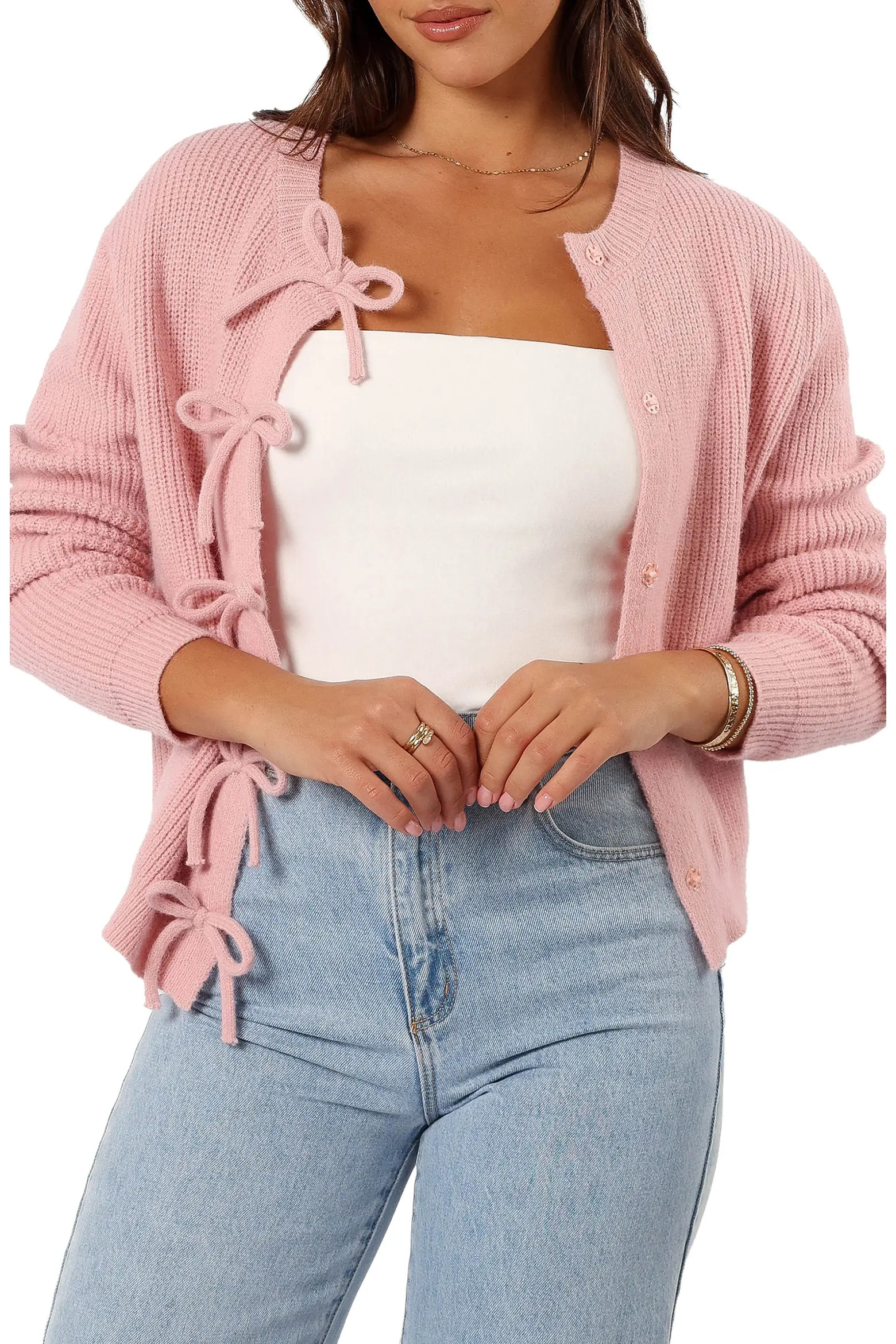 Petal & Pup Wilde Bow Front Cardigan (Women) | Nordstrom | Nordstrom