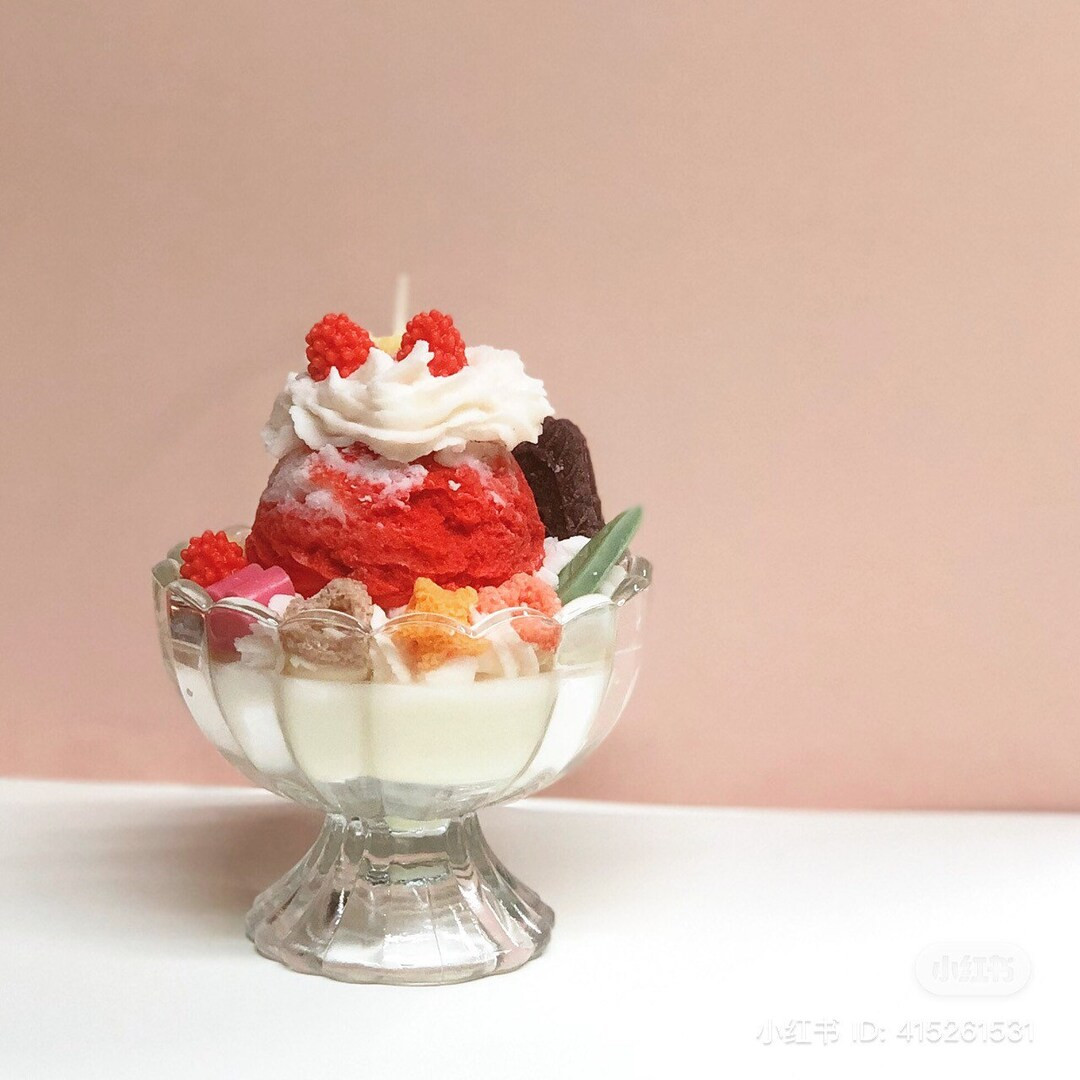 Ice Cream Candle Dessert Candle Sundae Candle Gift for Her Foodie Gift Birthday Giftvalentines Gi... | Etsy (US)