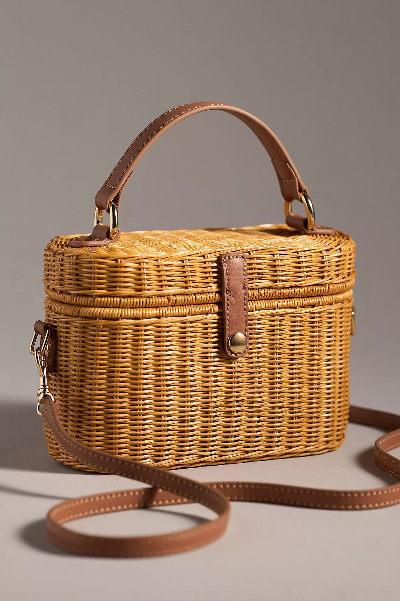 Serpui Catia Wicker Basket Top-Handle Bag | Anthropologie (US)