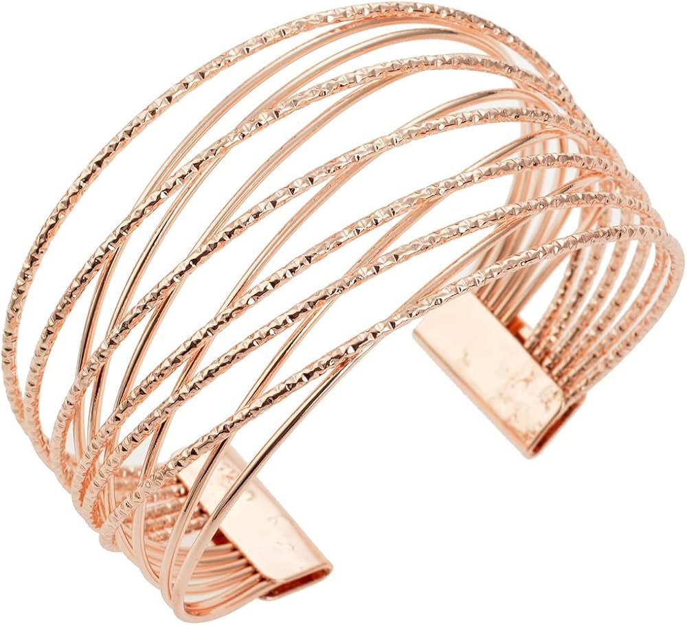 Cuff Bracelets for Women Gold Bangle Bracelets Silver Bracelets for Women Rose Gold Love Bracelet Bl | Amazon (US)