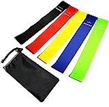 Resistance Loop Exercise Bands – Set of 5 – Workout Bands for Leg, Ankle, Stretching, Physical Thera | Amazon (US)