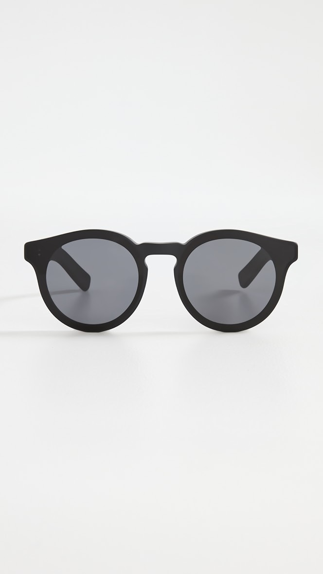 Illesteva Two Point One Matte Black with Grey Flat Lenses | SHOPBOP | Shopbop