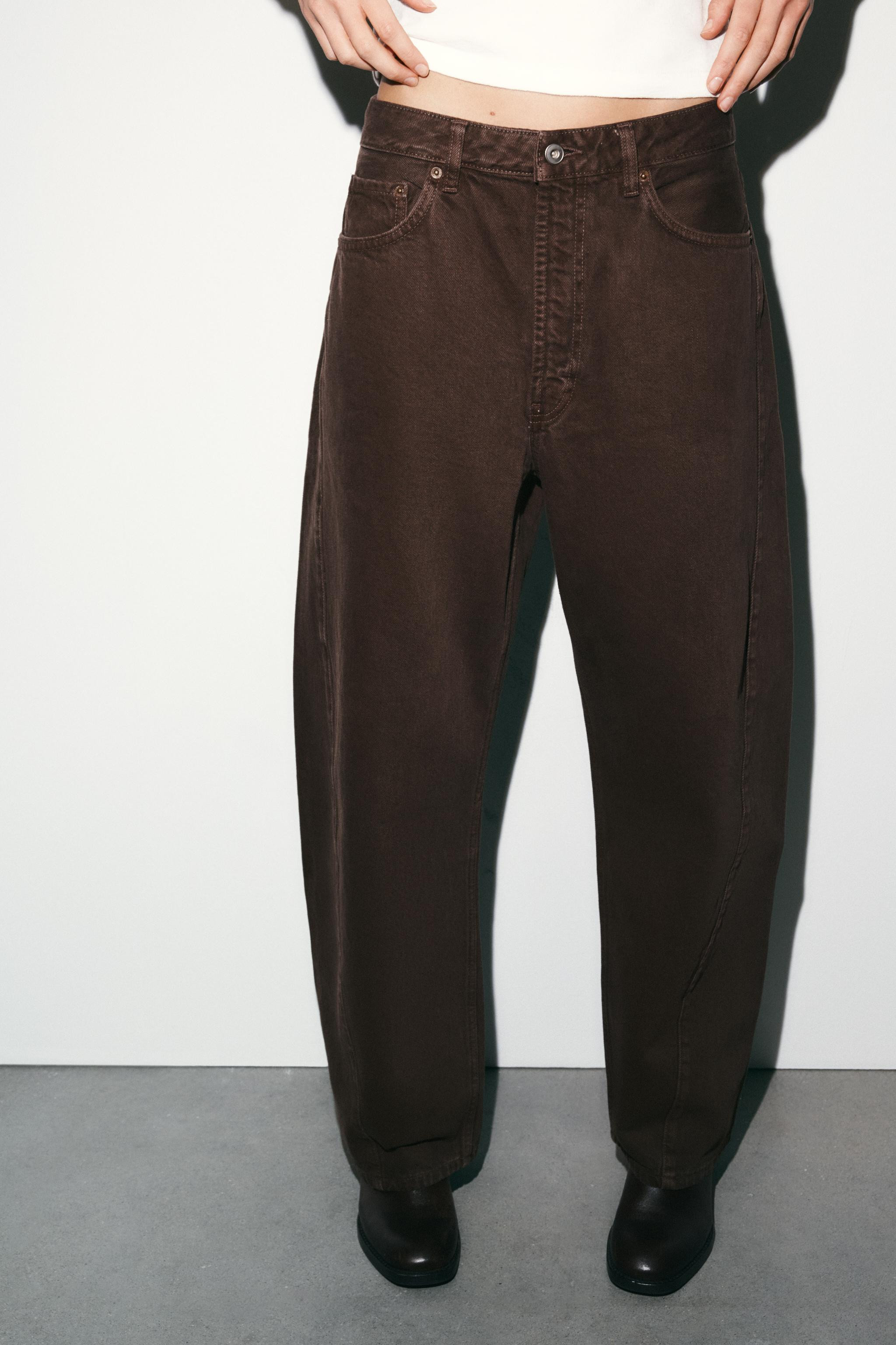 TRF MID-RISE BAGGY BARREL JEANS | Zara US