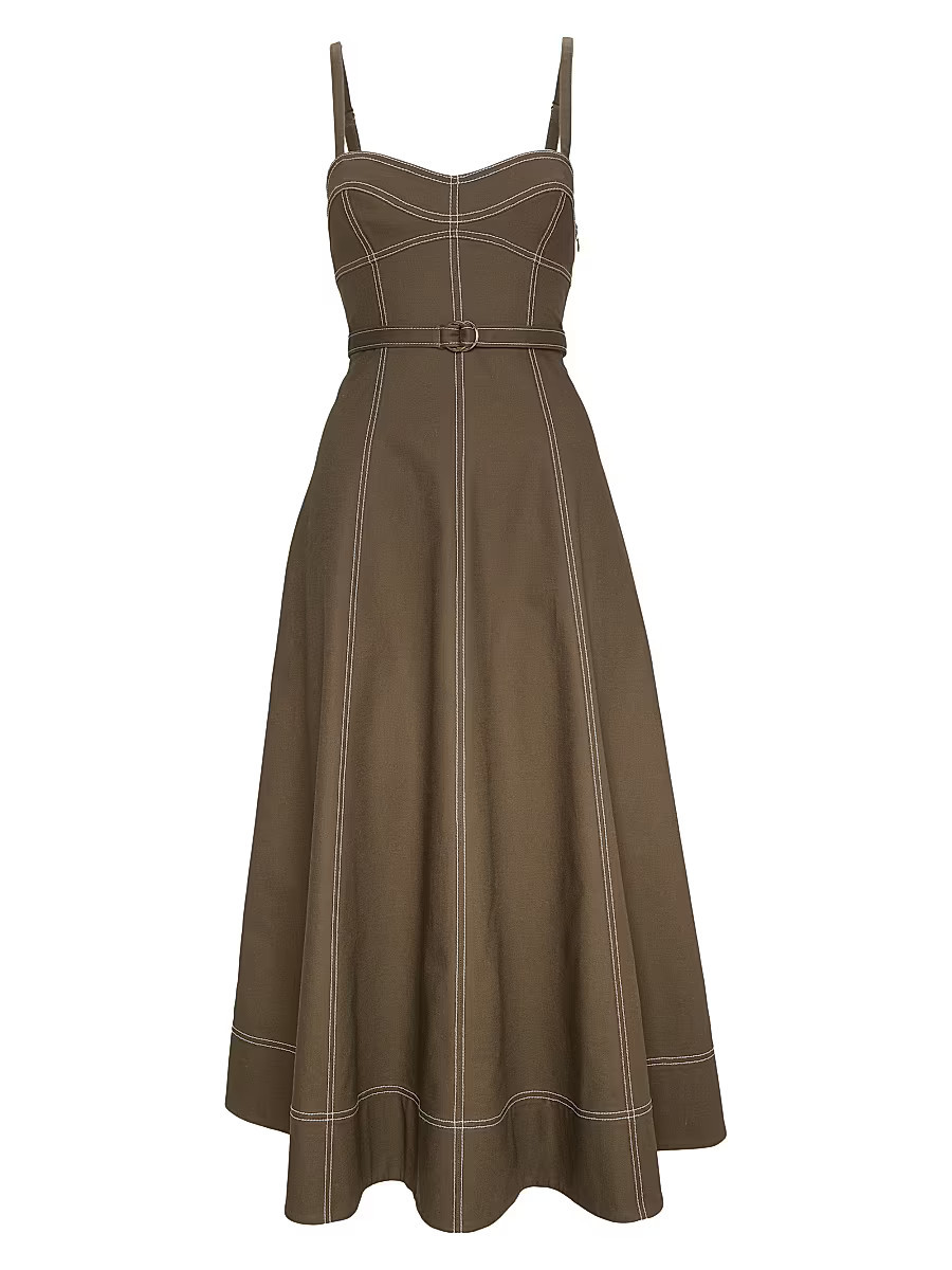 Women's The Fiona Dress - Chocolate Twill - Size XXL | Saks Fifth Avenue