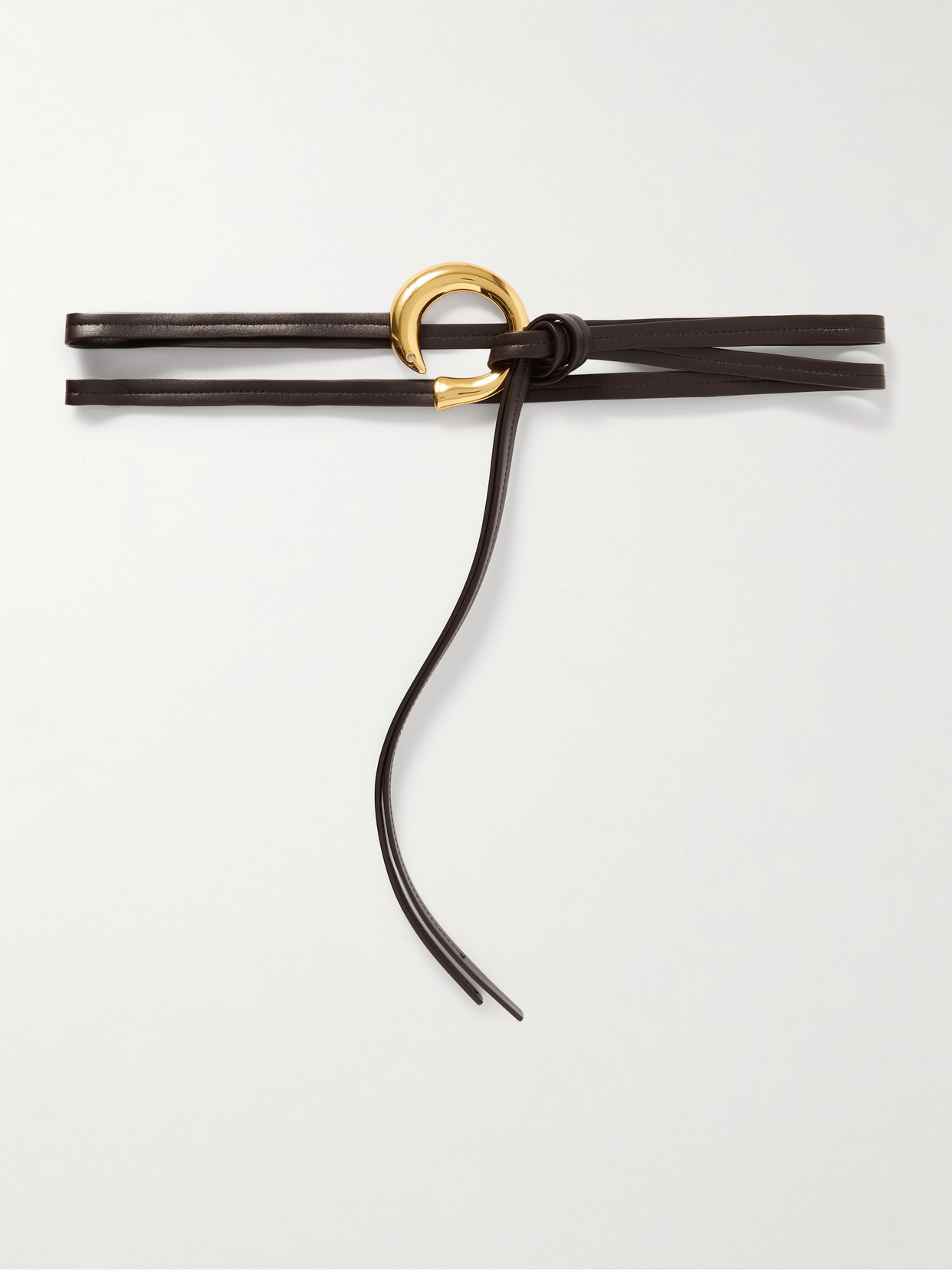 Bottega Veneta - Sardine Leather Belt - Brown | NET-A-PORTER (US)