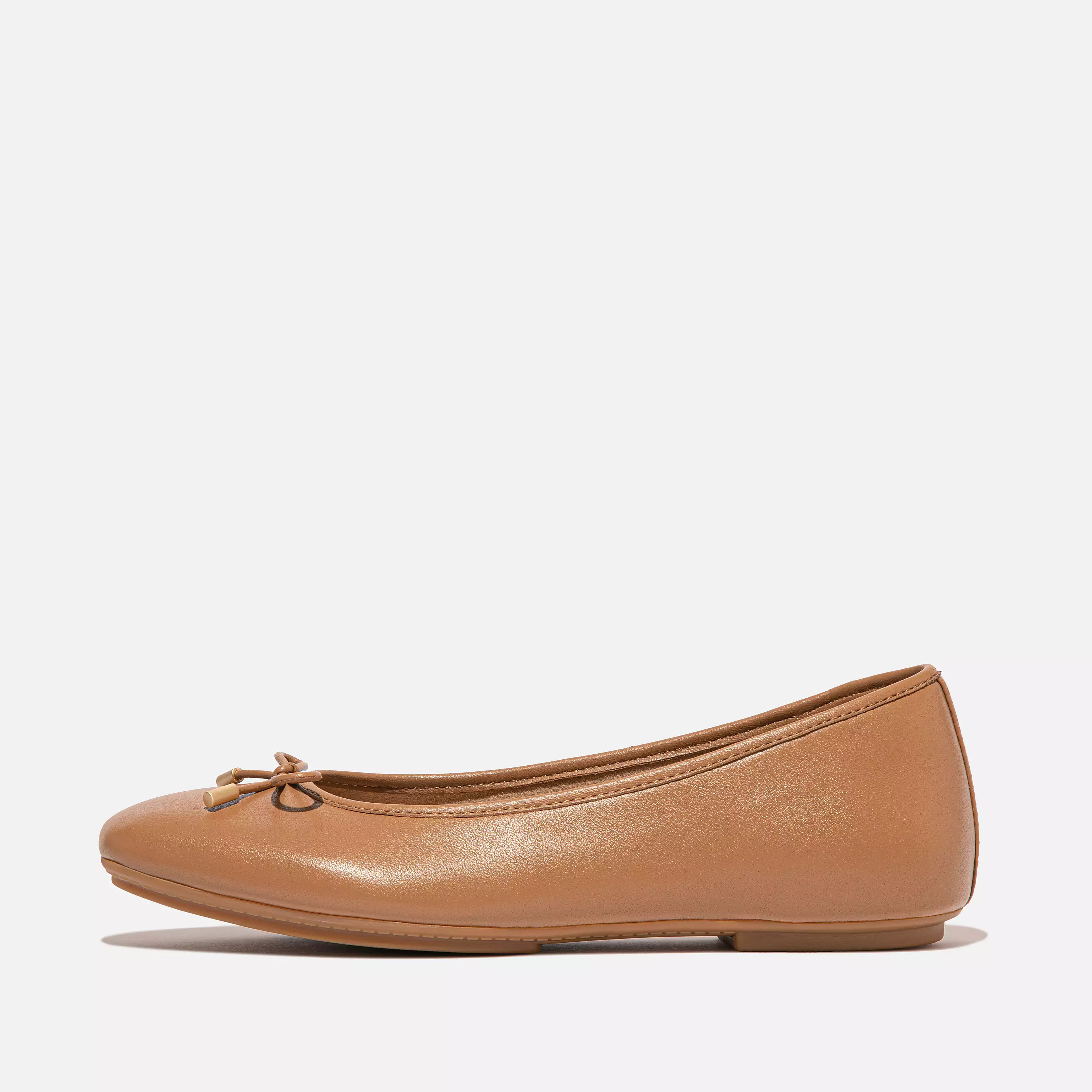 DELICATO Bow Soft Leather Ballerinas | FitFlop (US)