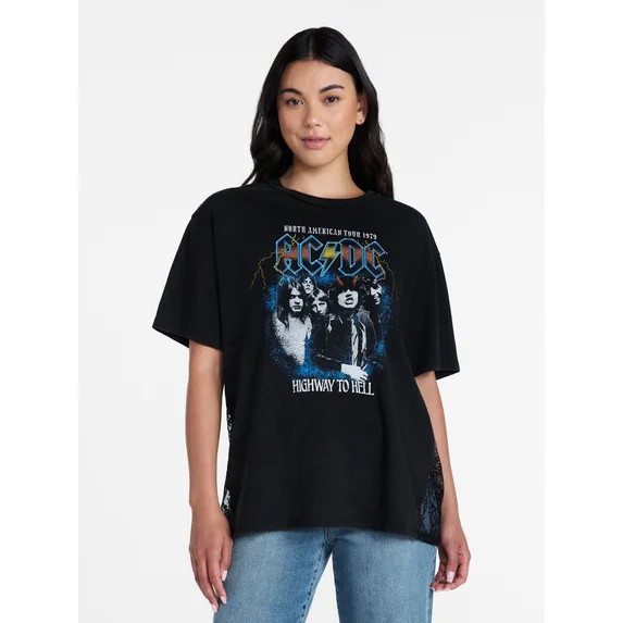 AC/DC Women's Highway to Hell Tour Graphic Tee, Sizes XXS-XXL | Walmart (US)