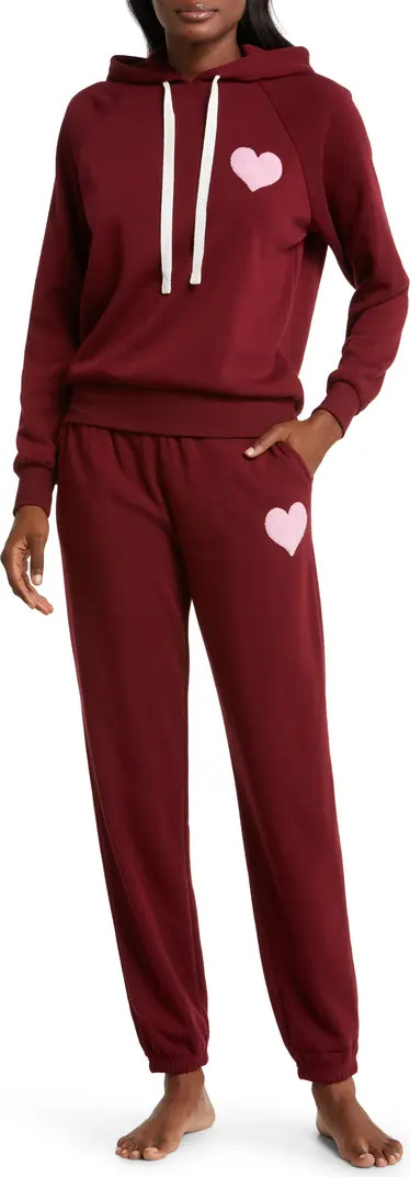 PJ Salvage Fleece Hoodie Pajamas | Nordstrom | Nordstrom
