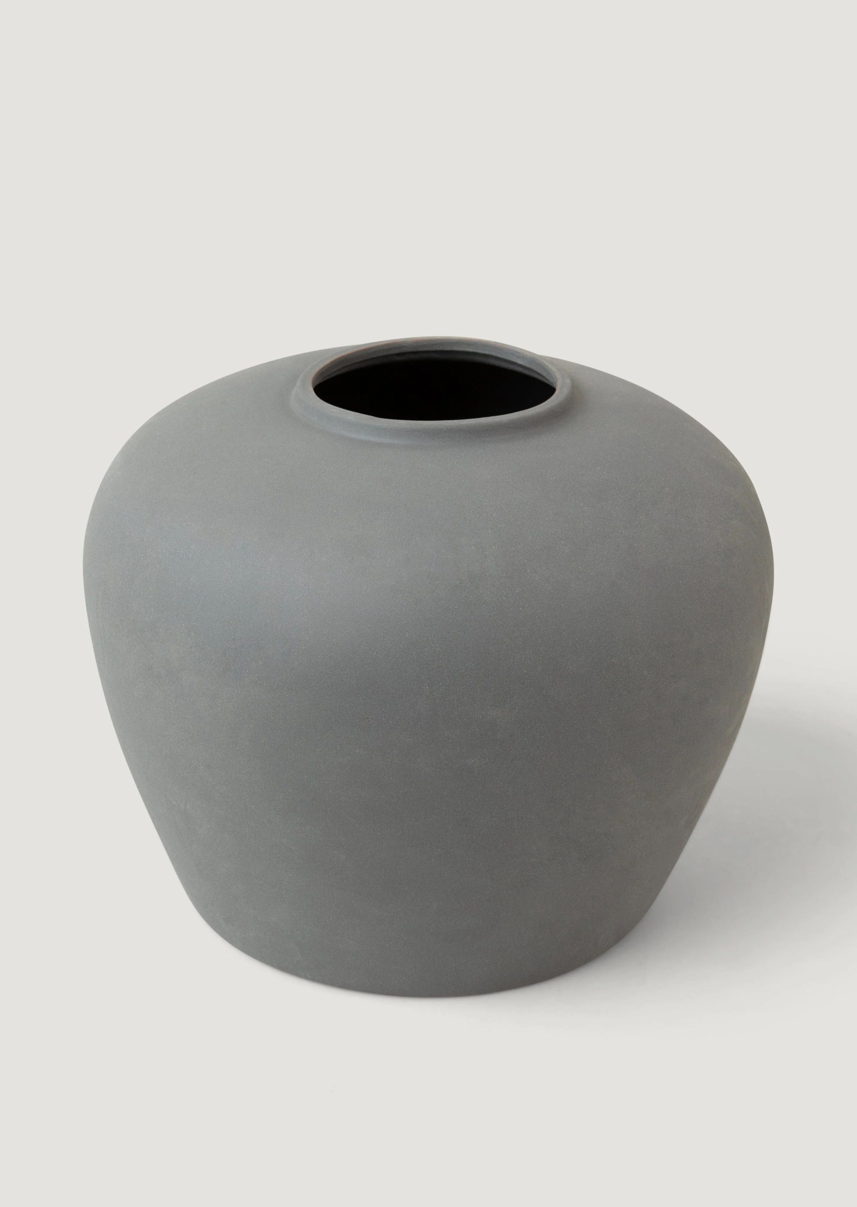 Smokey Slate Large Clay Table Vase - 11" | Afloral