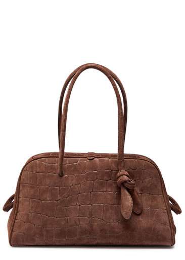 Le Turismo crocodile-effect suede shoulder bag | Harvey Nichols