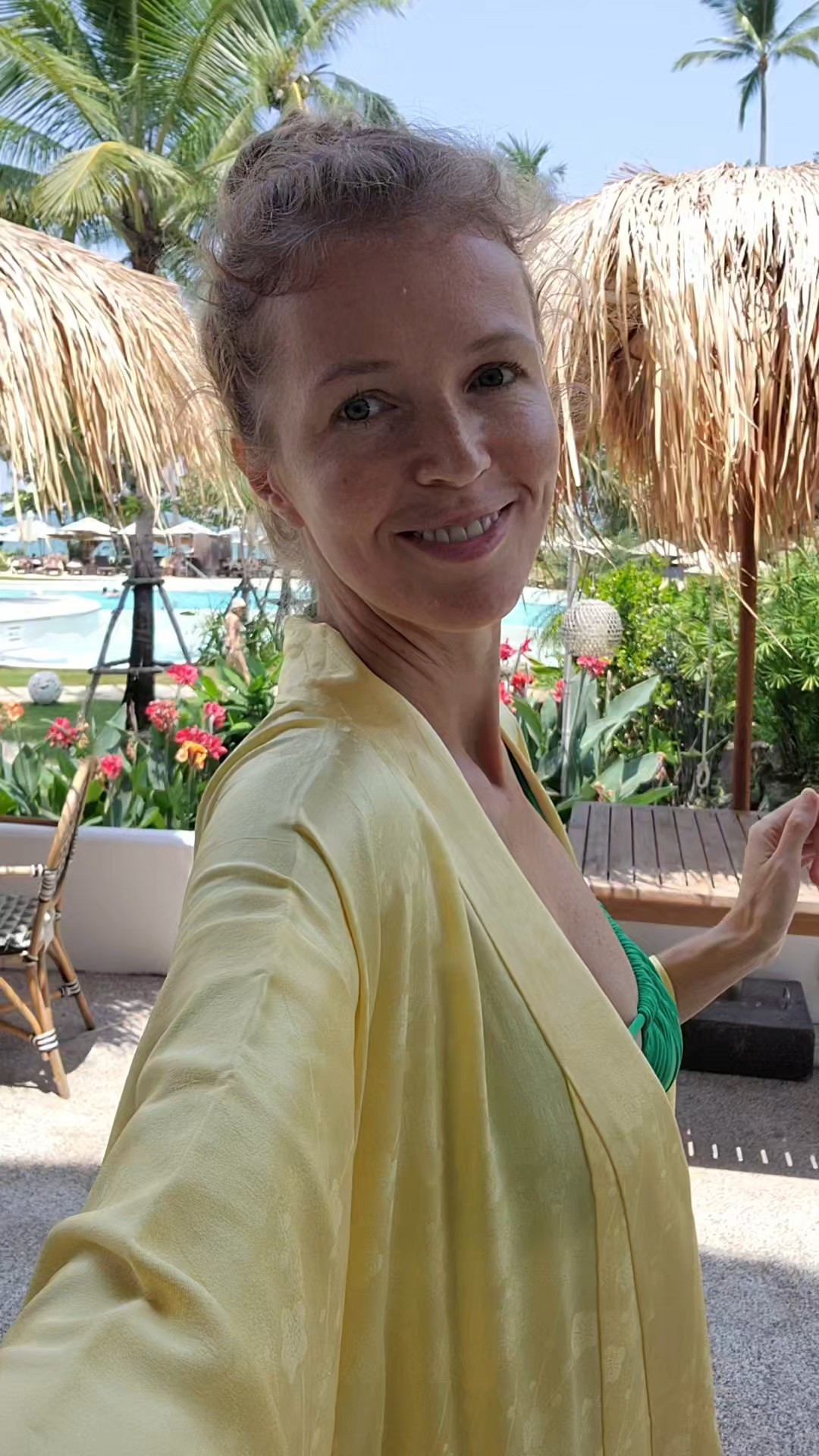 One day at Apsara Beachfront Resort Khao Lak Beach.And yes, this is my favorite kind of day.Start with a beautiful breakfast, then put on my favorite green bikini, a silk Japanese kimono, and take a slow walk through the lush gardens and by the swimming pool.Just enjoying the sunshine, the tropical atmosphere, and the beautiful sea.Yes — this is exactly the kind of day I imagine spending at this hotel. 🌿🌊✨

#LTKdayinmylife #LTKSwim #LTKselfcare