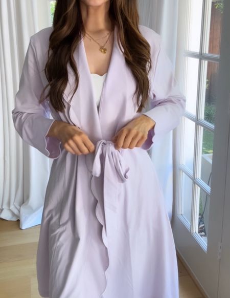 Lake pajamas scalloped robe 