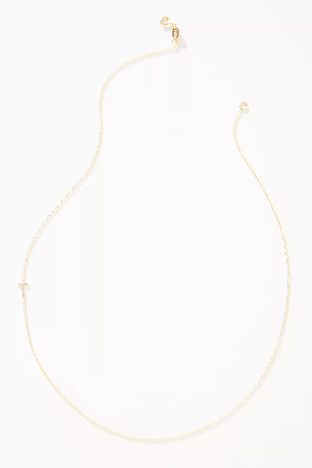 Maya Brenner 14k Gold Asymmetric Monogram Necklace | Anthropologie (US)