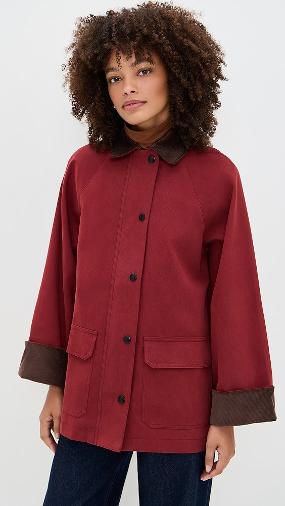 Corduroy Detail Barn Jacket | Shopbop