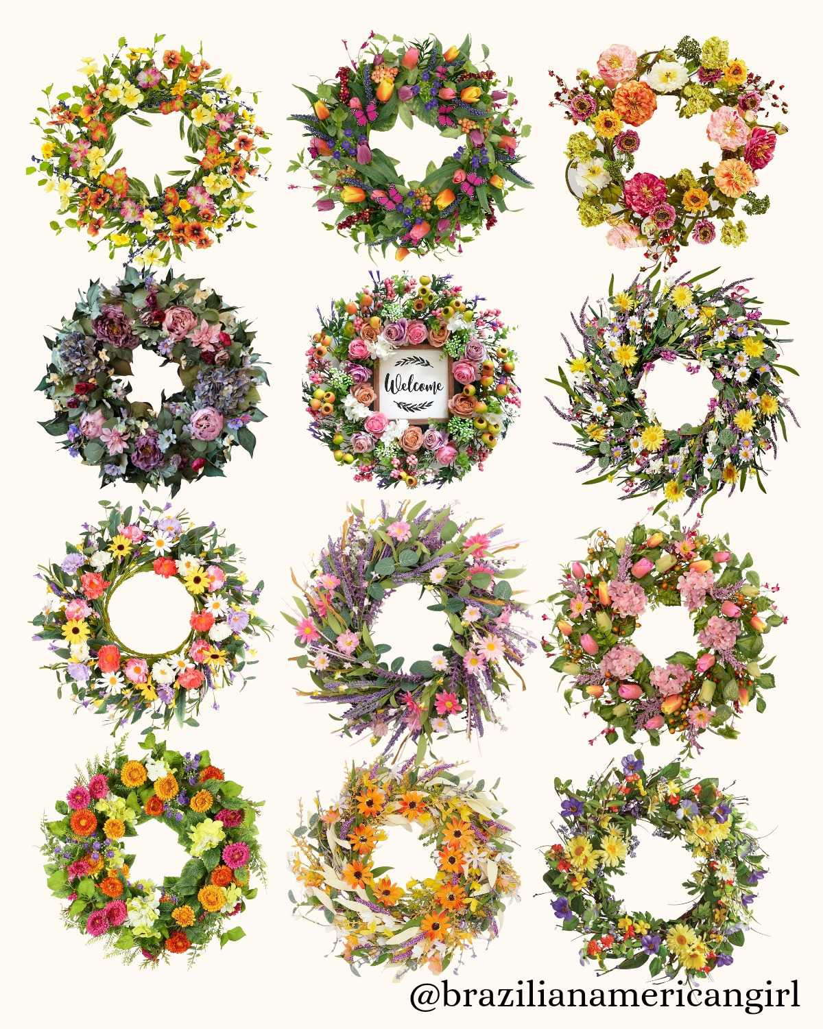 Amazon Spring Wreaths, Spring Wreaths, Amazon Spring Decor, Amazon Home Decor, Amazon Decor Finds, Amazon Decor#LTKHome #LTKfindsunder50 #LTKSeasonal

