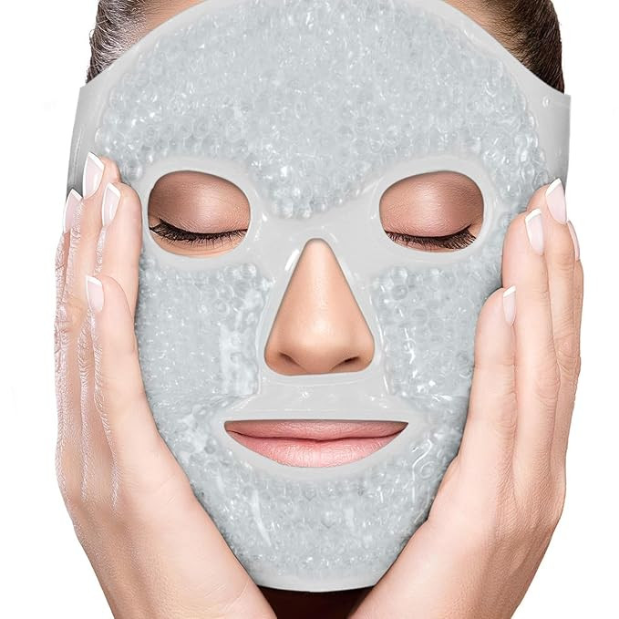 Facial Mask Get Rid of Puffy Eyes Migraine Relief, Sleeping, Travel Therapeutic Hot Cold Compress... | Amazon (US)