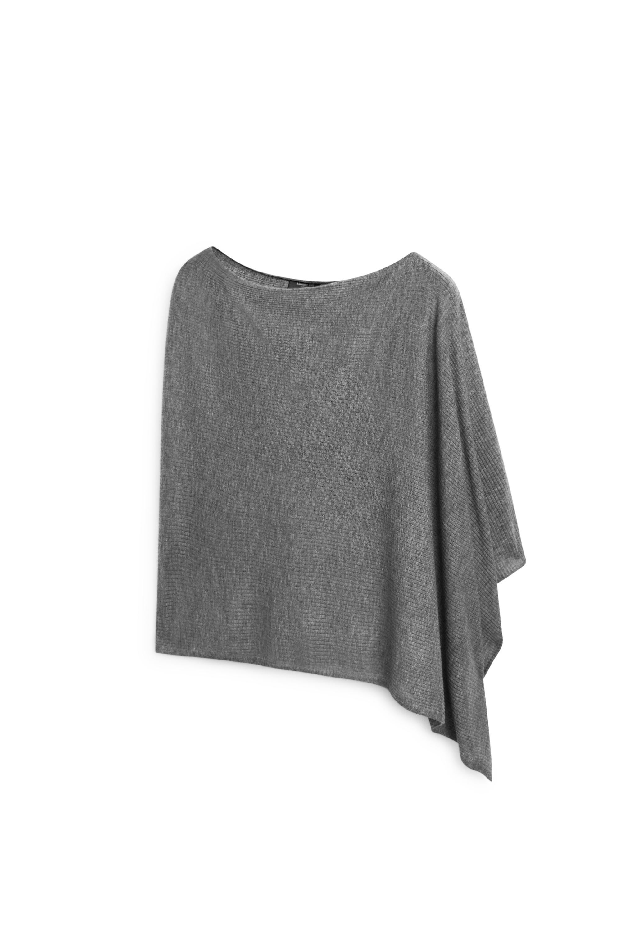 Fine knit cape - GREY | Massimo Dutti UK