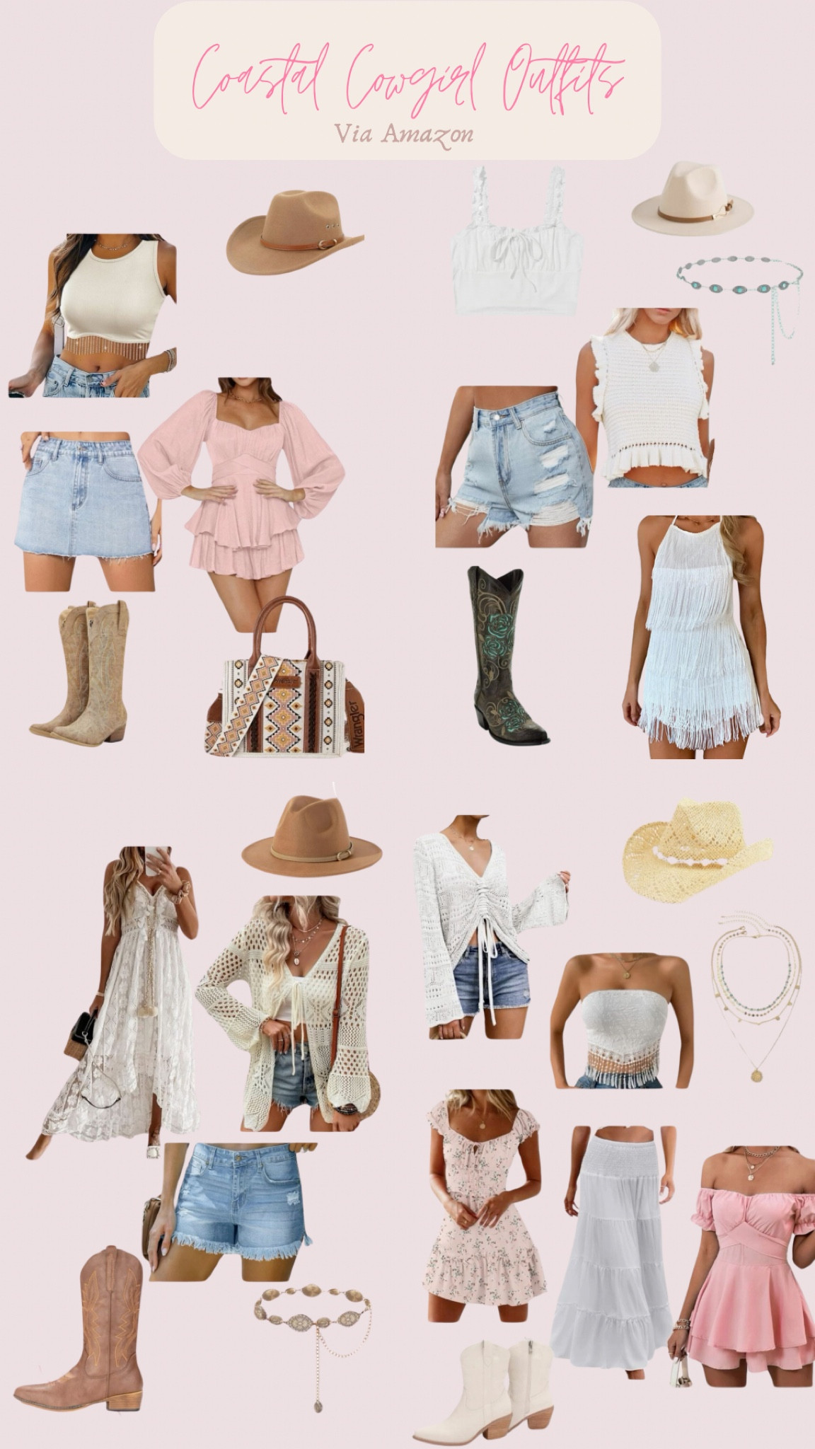 Coastal Cowgirl Outfits💕
Western, country, summer, spring, southern, dresses, matching sets, cowboy boots, western hat, metal belt, cowgirl hat, fringe, wrangler, clean girl, boss babey

#LTKsalealert #LTKSeasonal #LTKstyletip