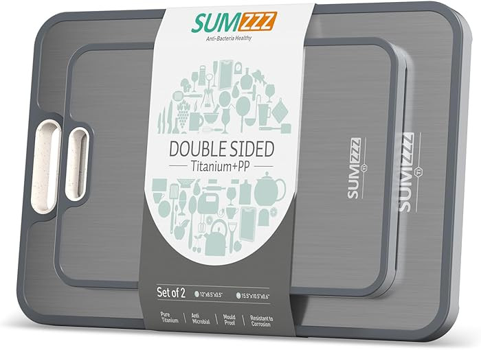 Titanium Cutting Board Double Sided Food Grade, Pure Titanium/PP for Kitchen, Cutting Board Easy ... | Amazon (US)