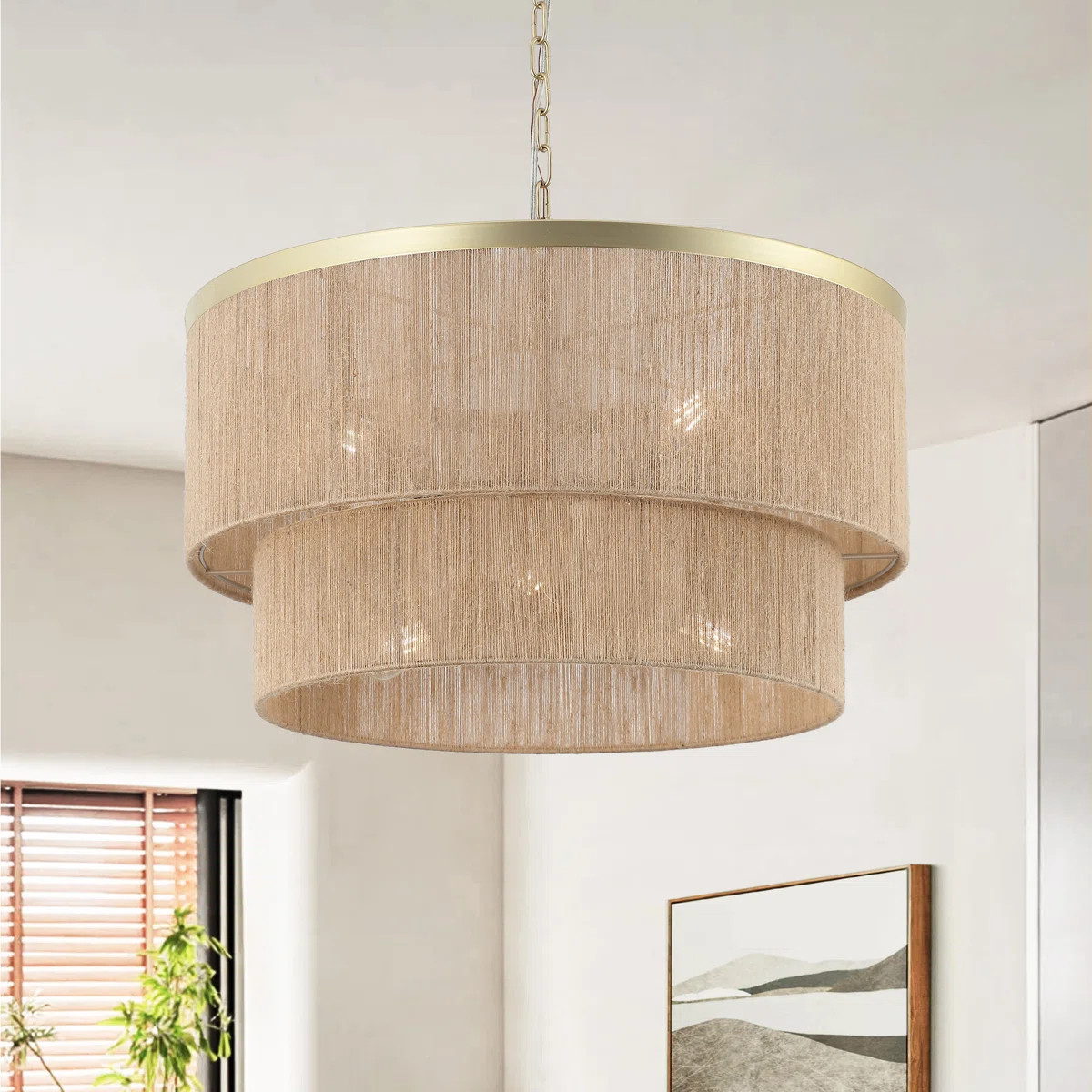 24" 6-Light Dimmable Drum Chandelier | Wayfair North America