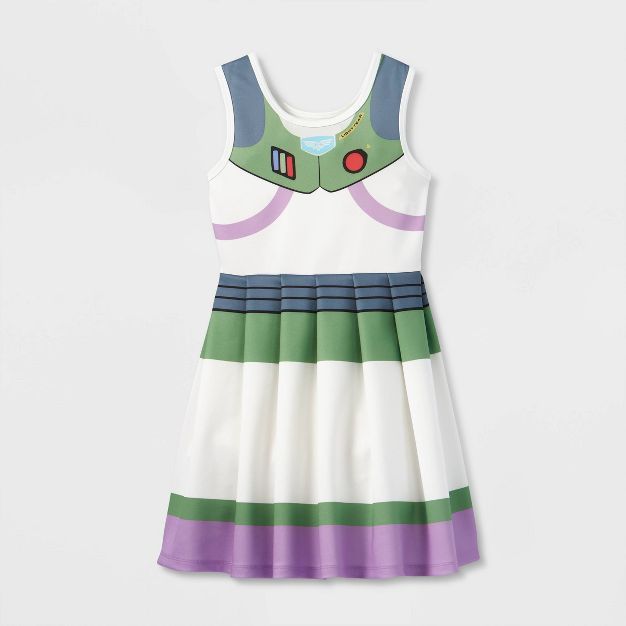 Girls' Toy Story Buzzlightyear Cosplay A-Line Dress - White | Target