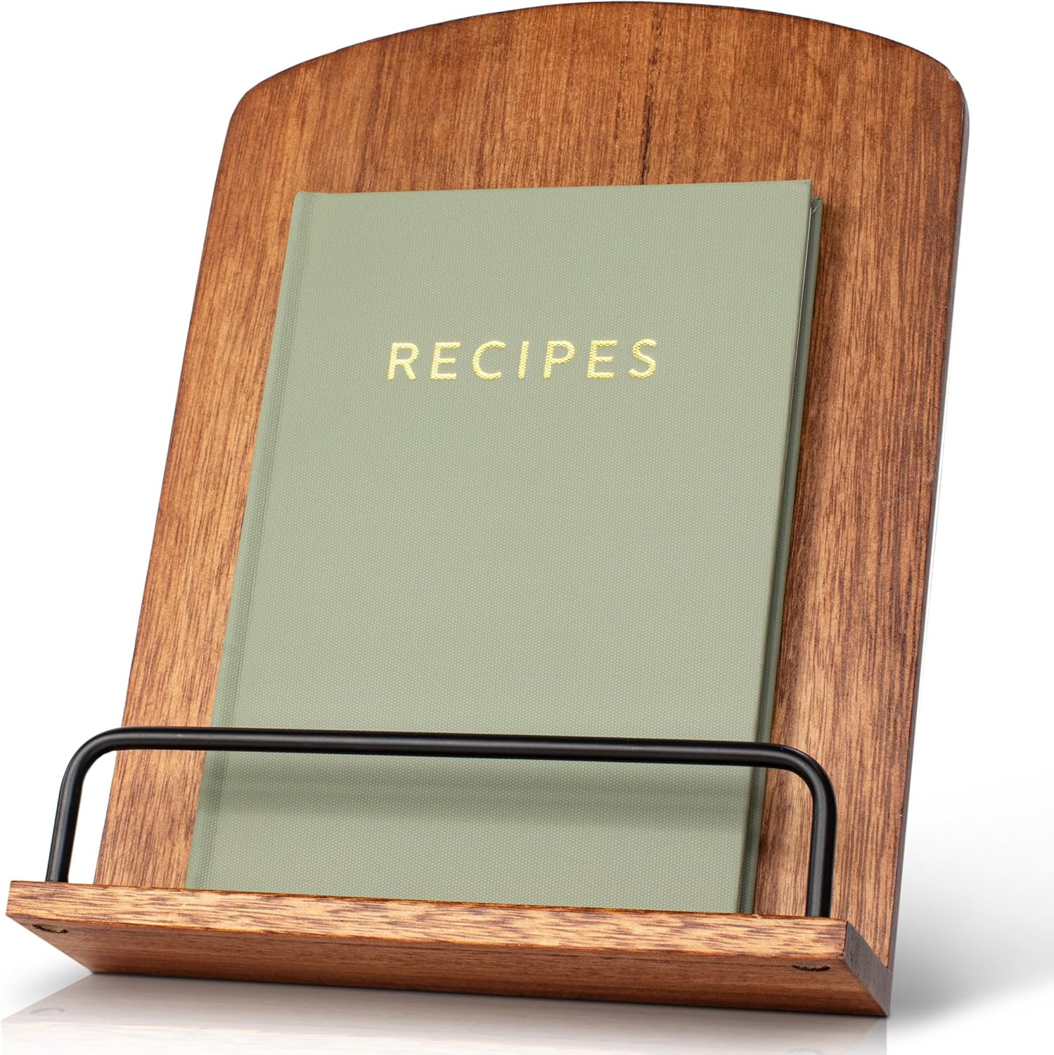 Beautiful Cookbook Stand for Your Kitchen Counter - Solid Wood Stand Easily Keeps Cook or Recipe ... | Amazon (US)