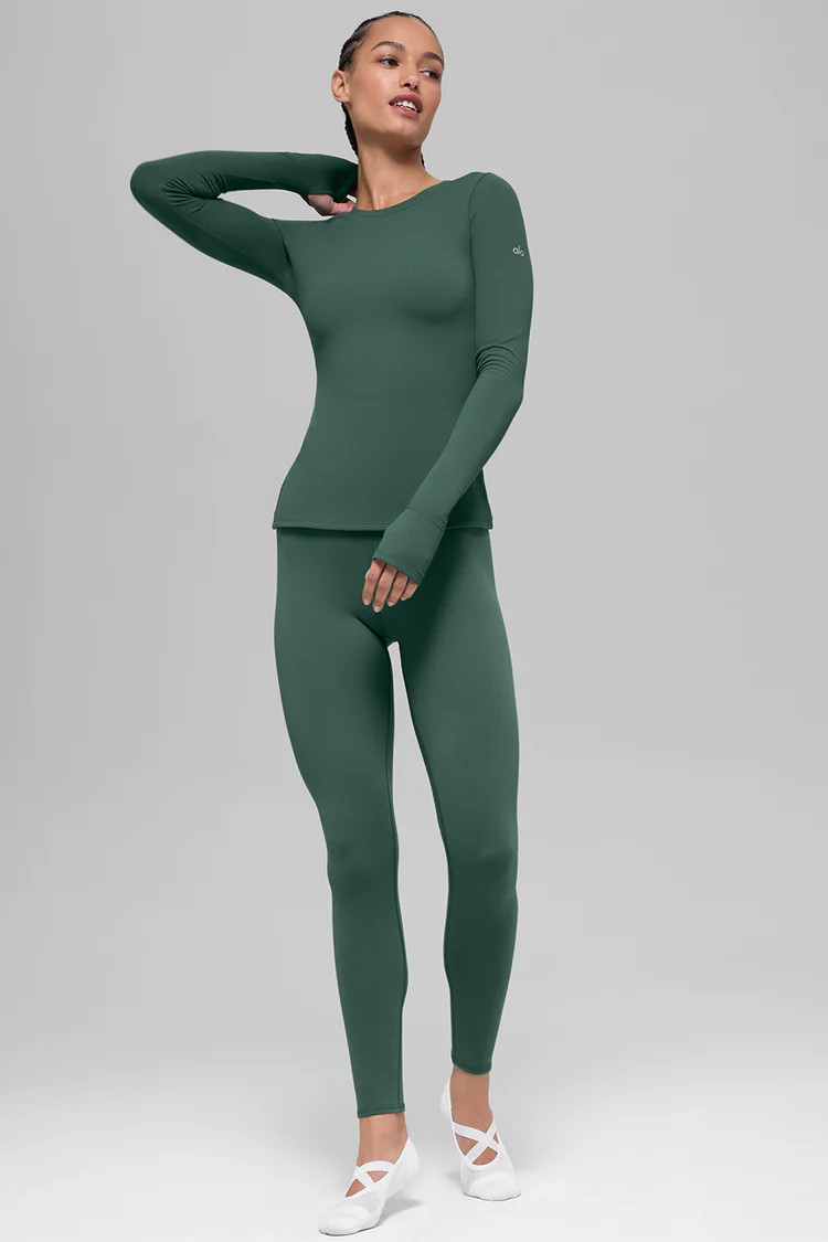 Airbrush Winter Warm Nocturne Long Sleeve | Alo Yoga (US)