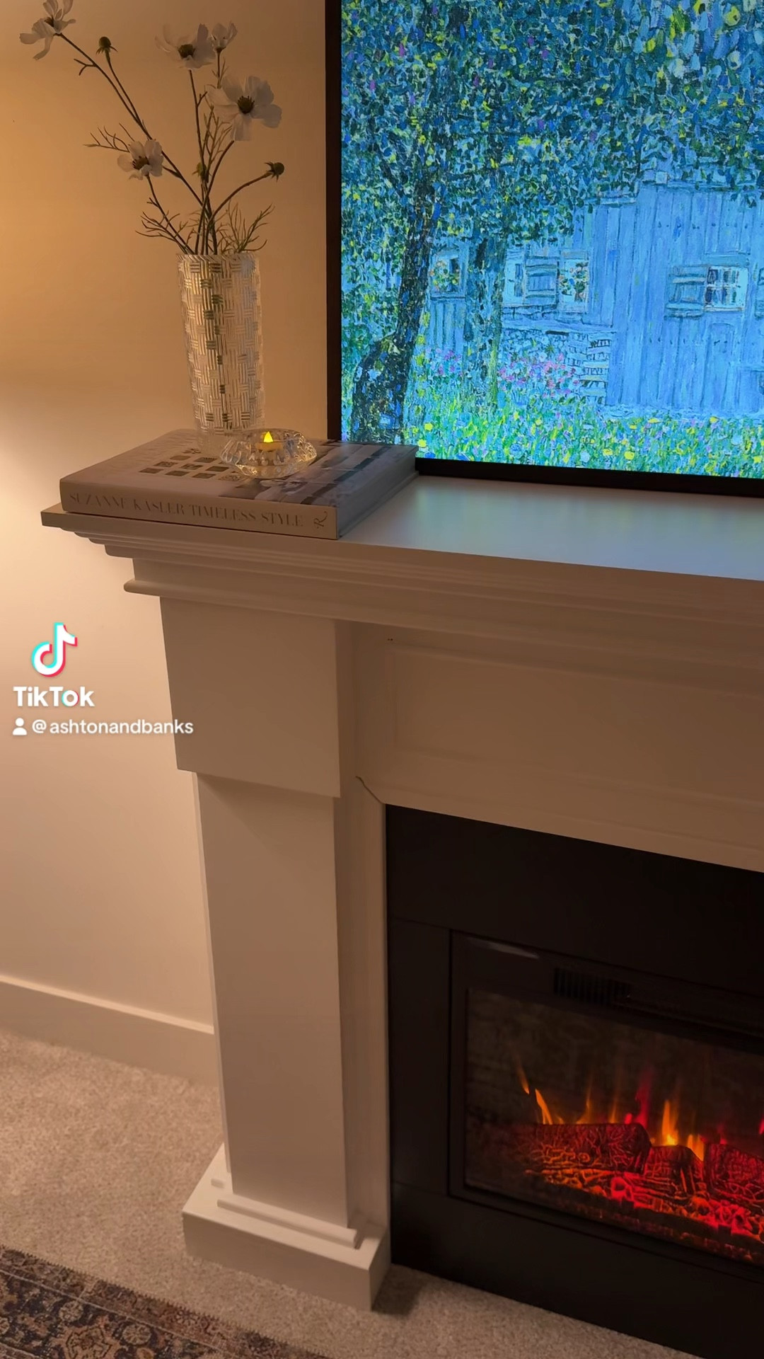 Love this cozy electric fireplace🤍

#LTKHome