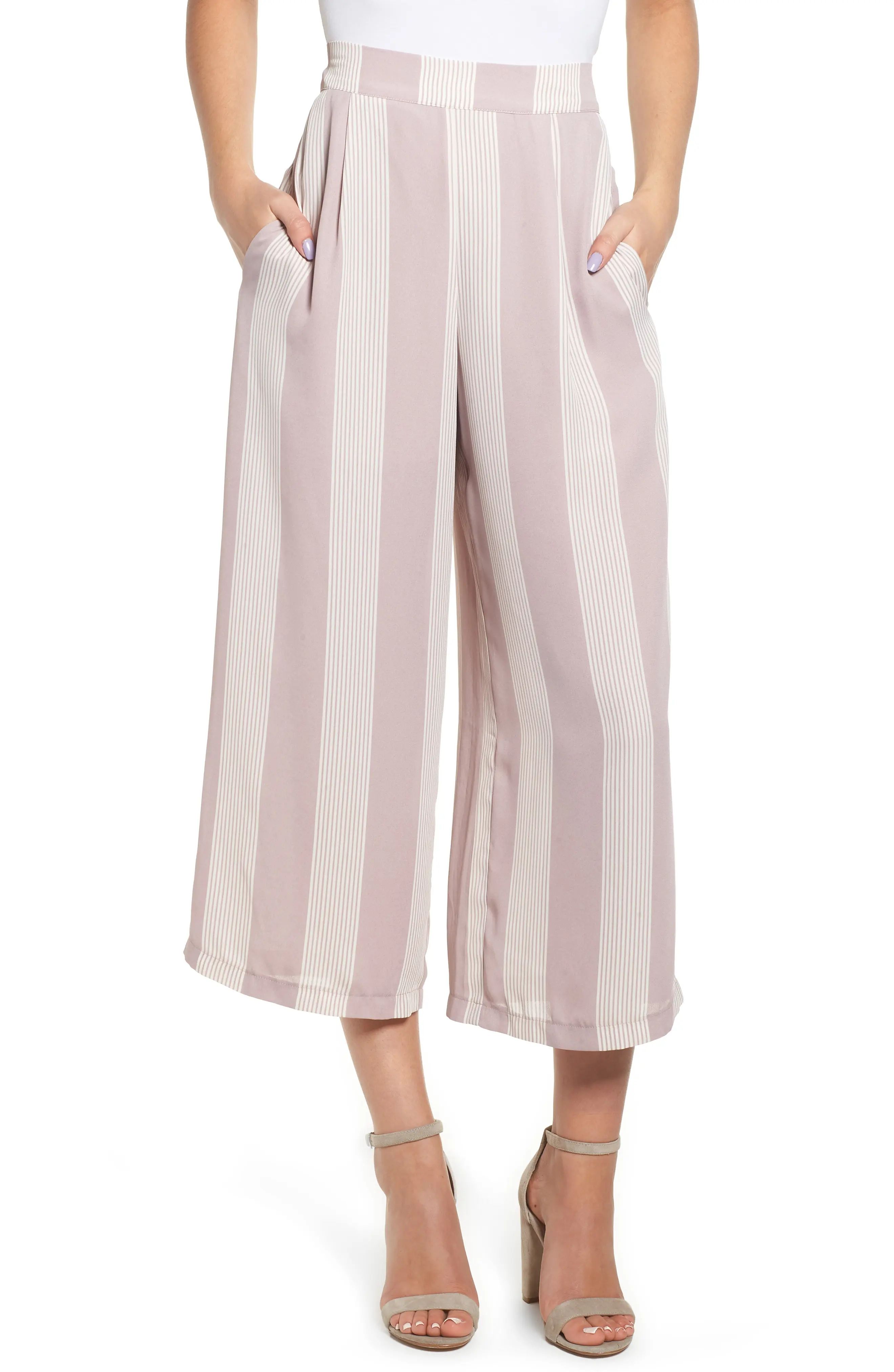 Leith Stripe Culottes | Nordstrom