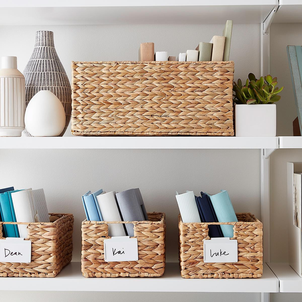 Medium Water Hyacinth Bin Natural | The Container Store