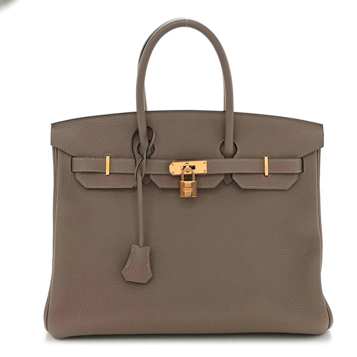 Togo Horseshoe Birkin 35 Gris Tourterelle Rose Tyrien | FASHIONPHILE (US)