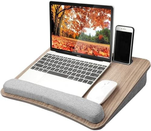 HUANUO Portable Lap Laptop Desk with Pillow Cushion, Fits up to 15.6 inch Laptop, with Anti-Slip ... | Amazon (US)
