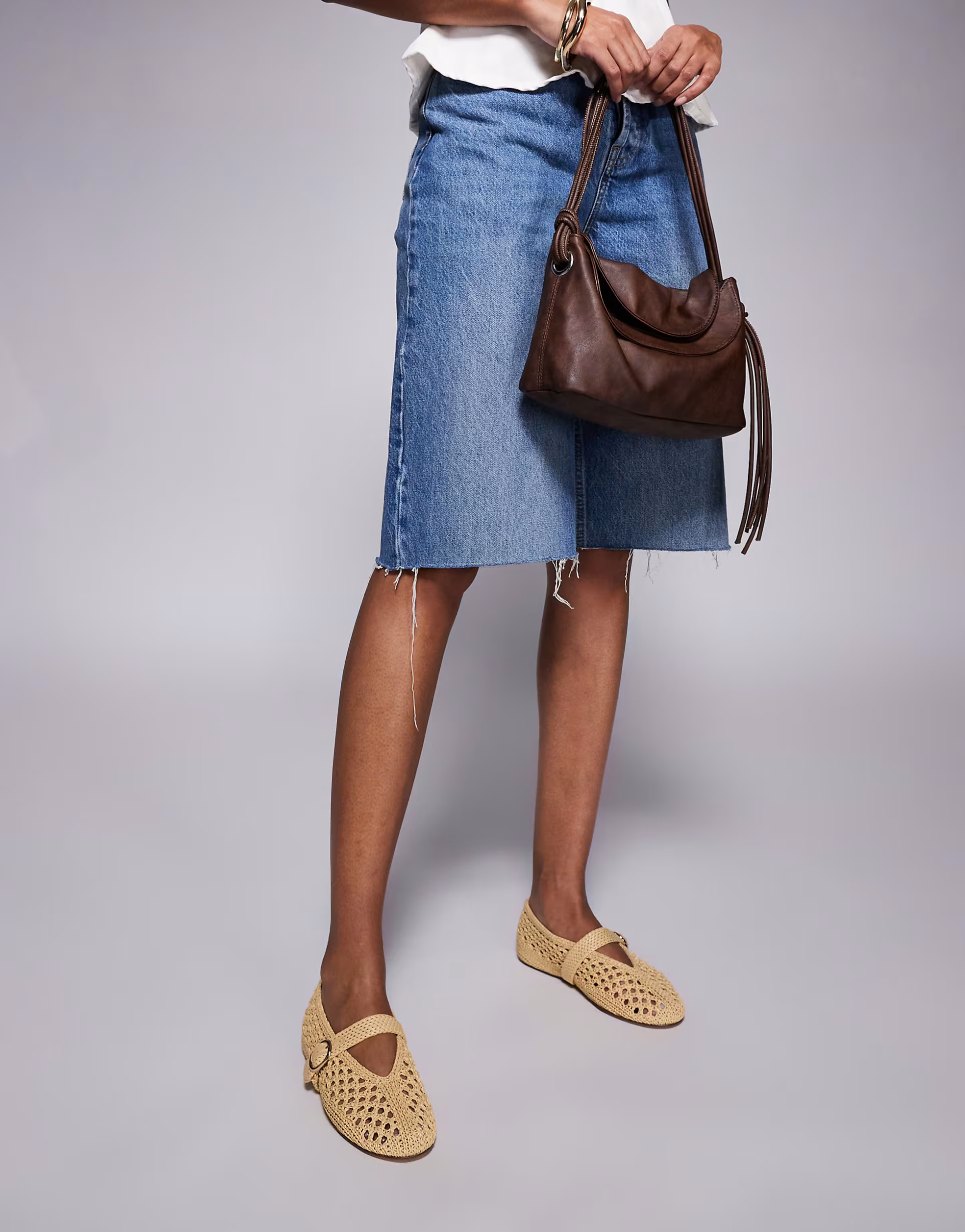 Steve Madden Alara woven ballet flats in natural raffia | ASOS (Global)