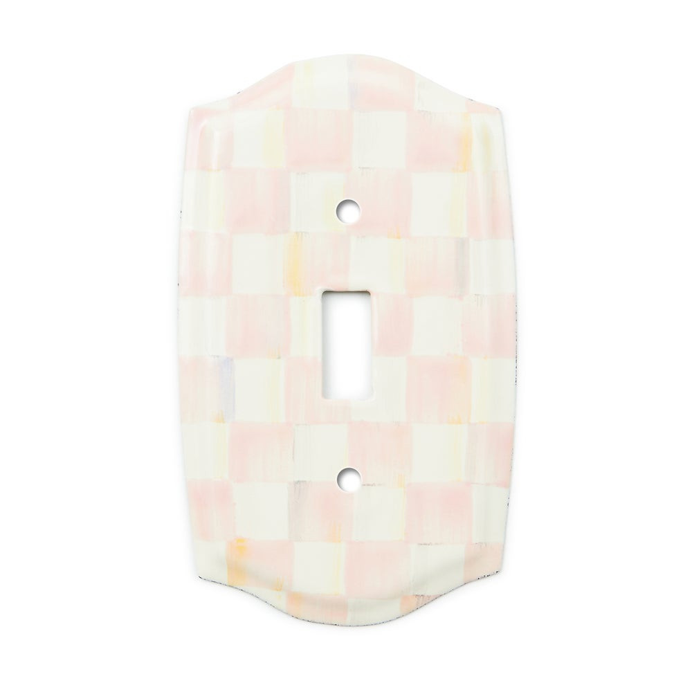 Rosy Check Single Toggle Switch Plate | MacKenzie-Childs